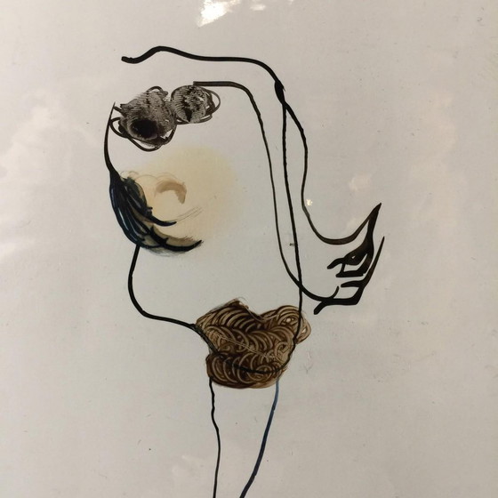 Anne Body, For Madam, It Will Be a Jellyfish, Oil on Paper, 1970s – Paintings & Drawings (photo 4 of 6)