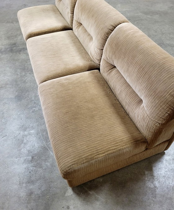 Image 1 of Vintage modular sofa in ribbed fabric, 1970