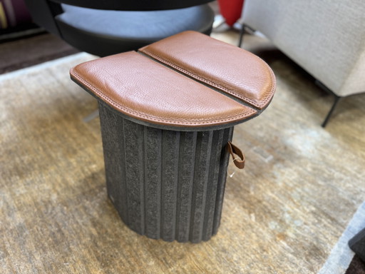 Taburete De Sede 5010 Cuero Marrón Cuello