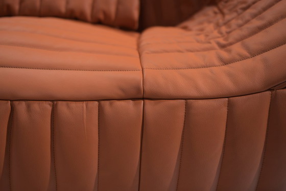 Image 1 of Schitterende vintage Sandra-bank met nieuw leer, ontworpen door Annie Hiéronimus voor Cinna in 1970.