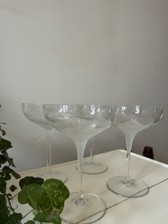 Image 1 of Set of 4 coupe champagne glasses