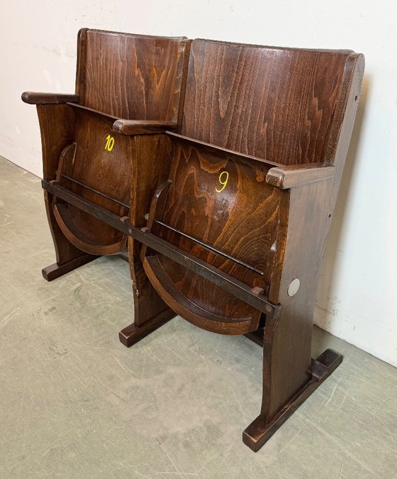 Image 1 of Vintage tweezits bioscoopbank van TON, jaren 60