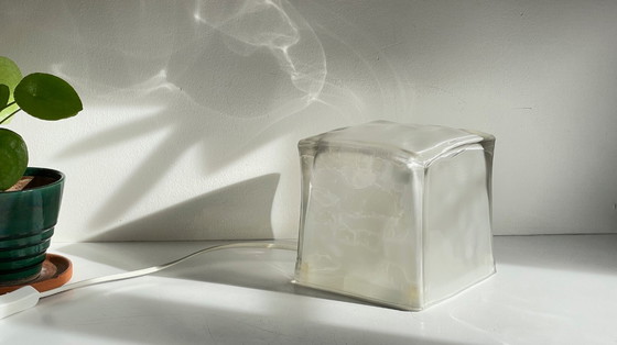 Image 1 of Ice Glass Lamp, Vintage Ikea