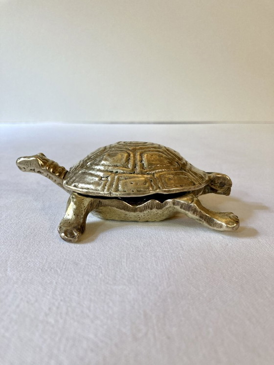 Image 1 of Brass turtle ashtray, 1970s