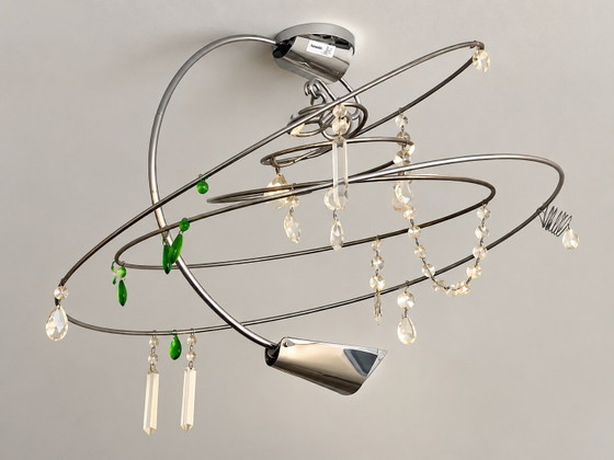 Plafoniera design Artemide – cromo & cristallo – anni '90 – Plafoniere, Vetro (photo 4 of 5)