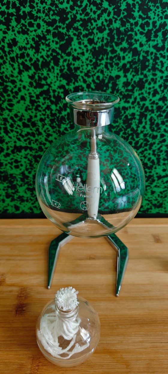 Image 1 of Cafetière à siphon Hellem France vintage — 4/6 tasses — dans sa boîte d'origine, jamais utilisée