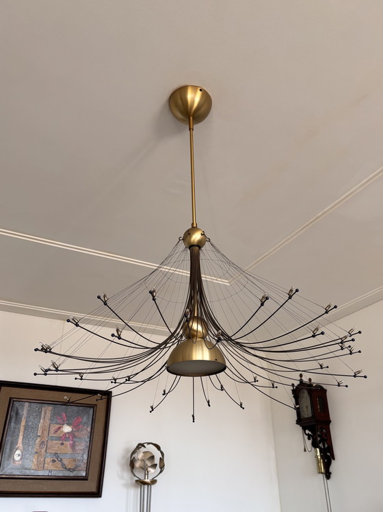 Image 1 of Lampada a sospensione Quasar “Extase” – Design in ottone di Jan Pauwels