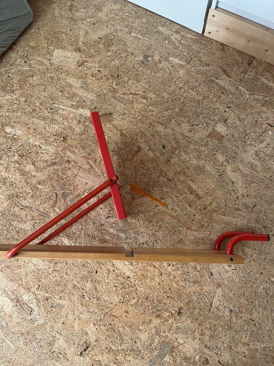 Image 1 of RARE IKEA SOLID WOODEN & STEEL VIGAR FOLDING CHAIR, 1993

