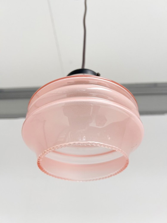 Pink Vintage Ceiling Lamp, 1960s – Pendant lamps, Plastic, Metal (photo 5 of 6)