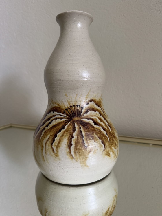 Image 1 of Chouzet steengoed dubbele kalebasvaas uit de jaren 70