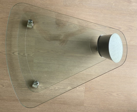 Image 1 of Stressless (Ekornes) Beistelltisch aus Glas auf Rollen