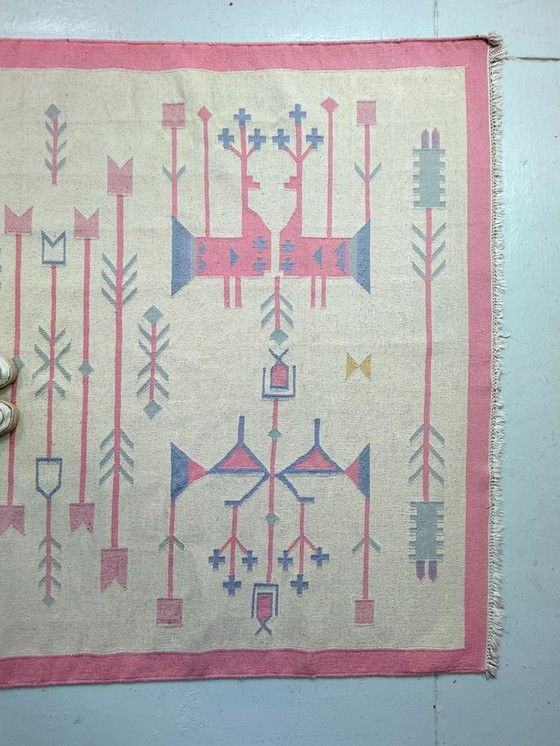 Image 1 of Tappeto Kilim vintage, lana e cotone, stile folk, Polonia, anni '70