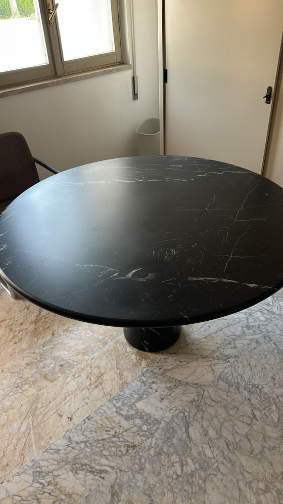 Image 1 of Angelo Mangiarotti M1 dining table Nero Marquina marble 130cm