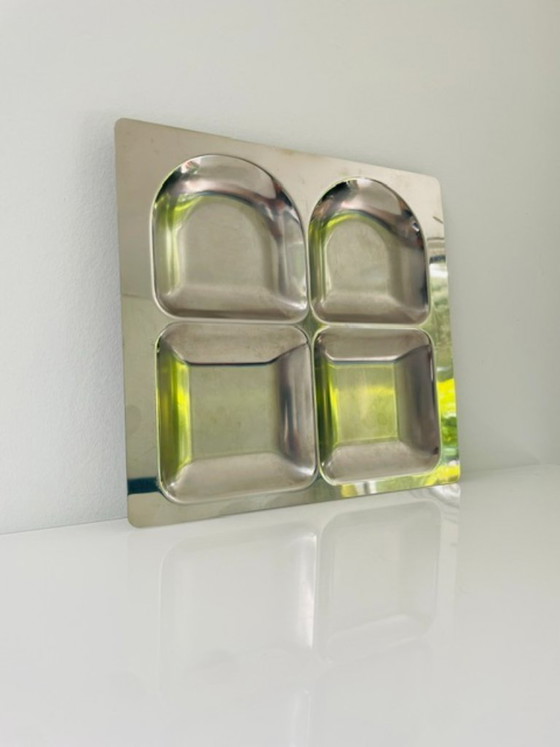 Image 1 of Stainless steel bowl with compartments – space age minimalism