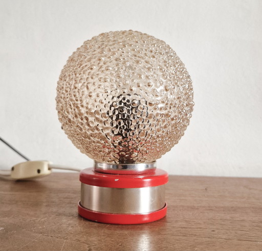 Lampe de table vintage style spatial années 70, orange