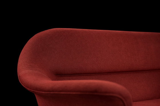 Image 1 of Canapé 3 Places Vintage Élégant Scandinave Moderne Mid-Century Rouge de Bröderna Anderssons, 1950s
