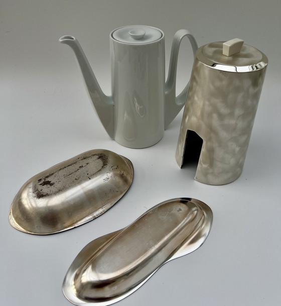 Image 1 of ✨ Vintage koffieservies – Bauscher Weiden Duitsland + 2 verzilverde sjaals