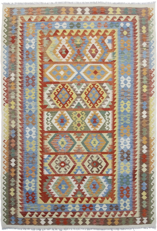 Original Old Style Kelim Afghan 298 X 208 Cm Top Zustand
