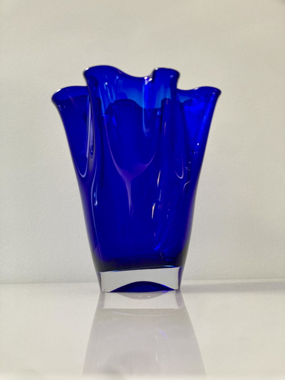 Image 1 of Kobaltblauwe servetvaas