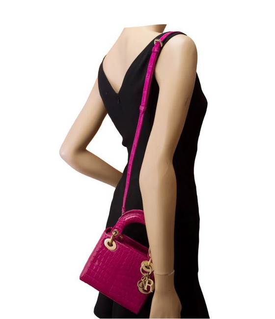 Image 1 of Sac DIOR Lady Dior en Crocodile Rose - 103491
