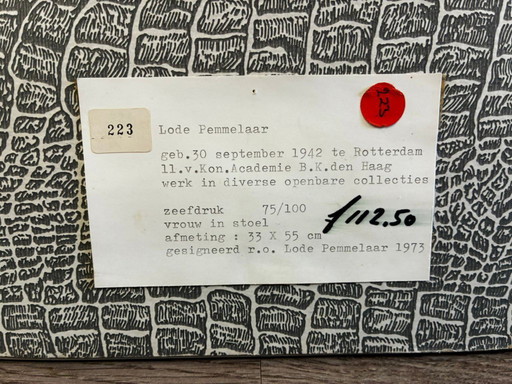 Woman in Chair - Lode Pemmelaar 1973