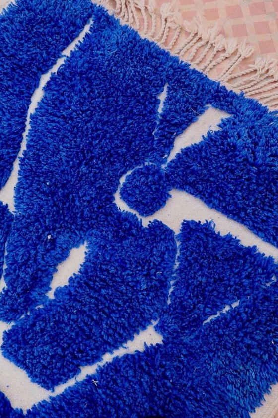 Auténtica alfombra bereber tradicional marroquí, azul, 1,5/2,5 m – Aime Té, Wool (photo 8 of 8)