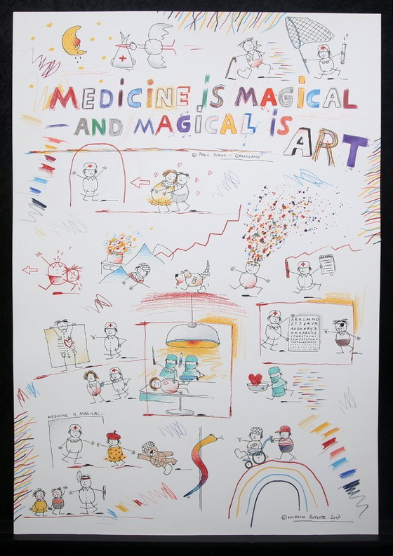 Image 1 of Schlote, Wilhelm - Medicine is magical and magical is ART - dessin de conception original - UNIKAT signé