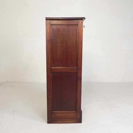 Image 1 of Armadio in rovere con serranda avvolgibile, 1 anta, altezza 123 cm, anni '30