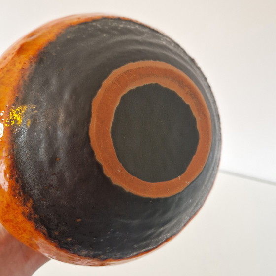 Image 1 of Carstens ceramic orange vintage vase ear vase west germany vase