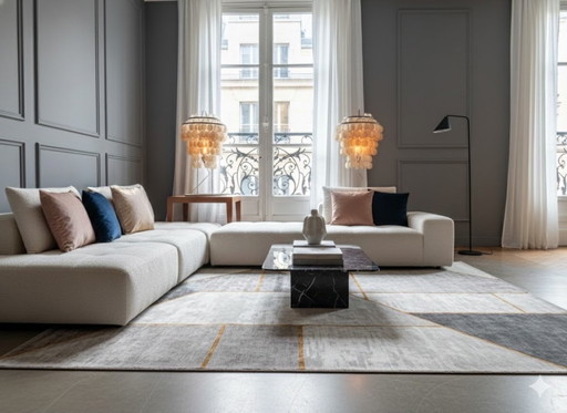 2 Mother-of-Pearl Lamps 75 cm – Vintage Design / Decor