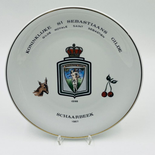 Koninklijke Gilde Saint-Sébastien Porseleinen Bord 1967