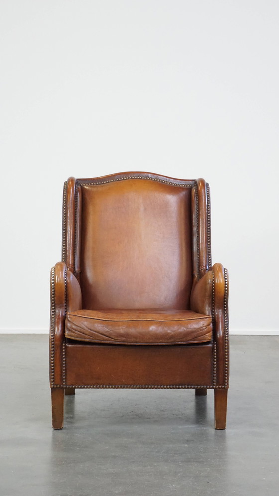 Image 1 of Fauteuil Gemaakt Van Schapenleer 