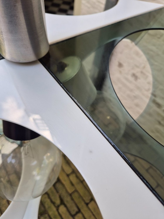 Image 1 of Vintage XL space age plastic geometric pendant lamp