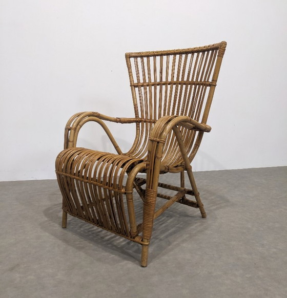 Image 1 of Vintage rattan armchair 70's