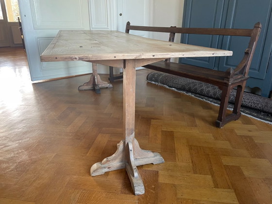 Image 1 of Eettafel Leeftafel Schragentafel Frans 245 cm.