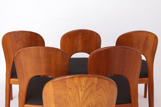 Image 1 of Set di 6 sedie da pranzo del designer danese Niels Koefoed (anni '70)