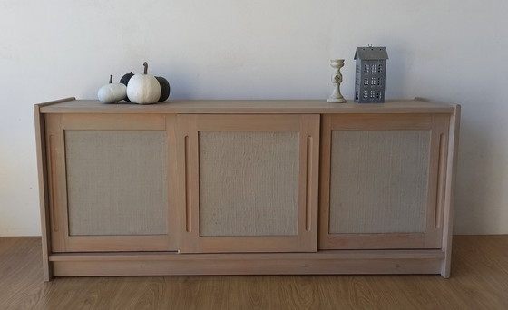 Image 1 of Scandinavian woden long sideboard. 