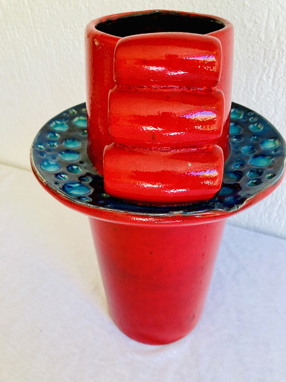 Image 1 of Zeldzame midcentury vaas “ Saturn”Dumler en Breuden 