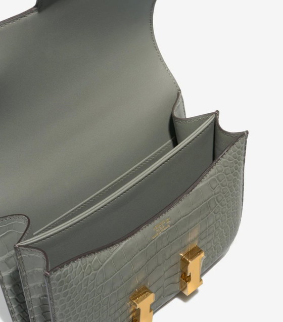 Image 1 of Borsa HERMES Constance en Cuirs exotiques Gris - 103228