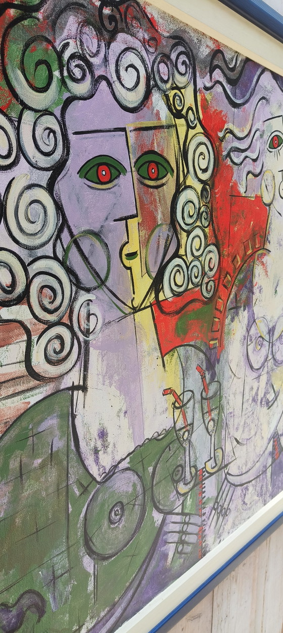 Image 1 of Ludo Huys, artista belga in stile Picasso.