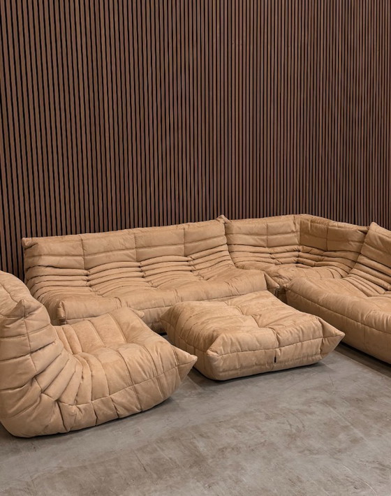 Image 1 of Ligne Roset Togo Set Alcantara Beige/Cream