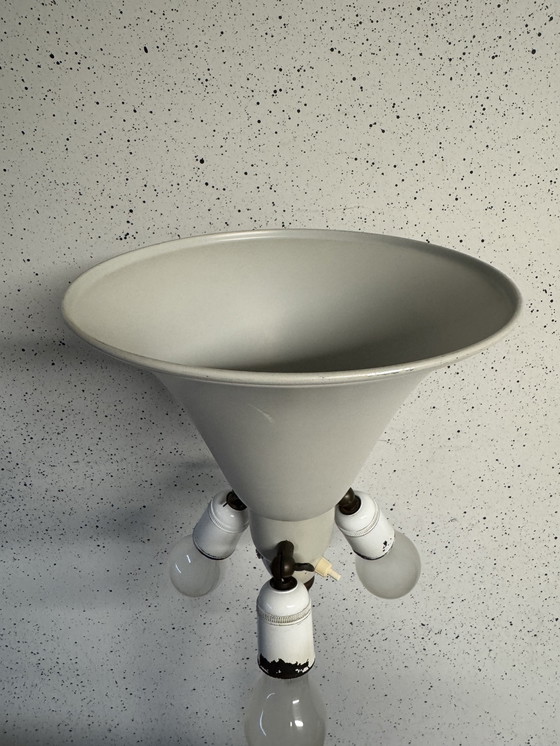 Image 1 of Antieke Messing Vloerlamp in Iconische Gispen Stijl