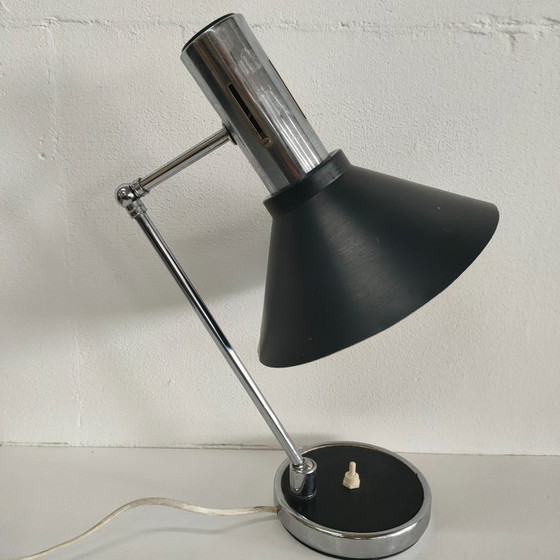 Image 1 of Lampada da tavolo vintage 60 ies Stilux Milano (nero e rosso)