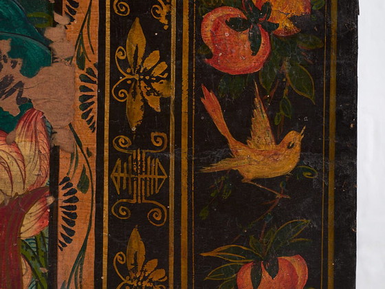 Baule cinese antico dipinto in legno di pino con bambino e carpa – Cina, circa 1920 – Armadi contenitori (photo 20 of 40)