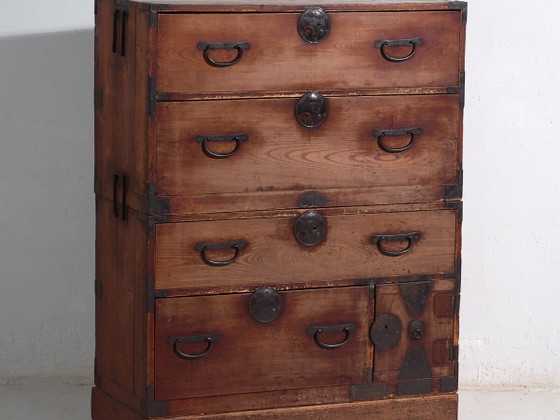 Antique Japanese Tansu - Meiji / Taishō Period (c. ) #100 – Chest of drawers (photo 2 of 40)