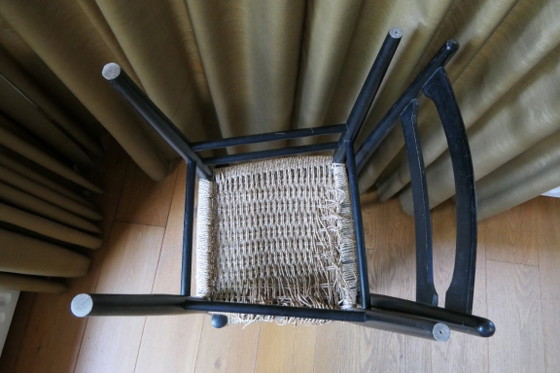 2 Design Gio Ponte Italië stoelen met 2 sporten aan zijkanten – Eetkamerstoelen, Textile (photo 9 of 10)