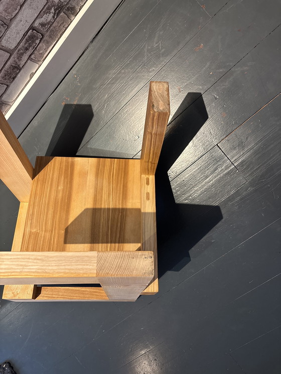 Image 1 of Massief Essen ambachtelijk gemaakt stoel naar Rietveld Steltman 