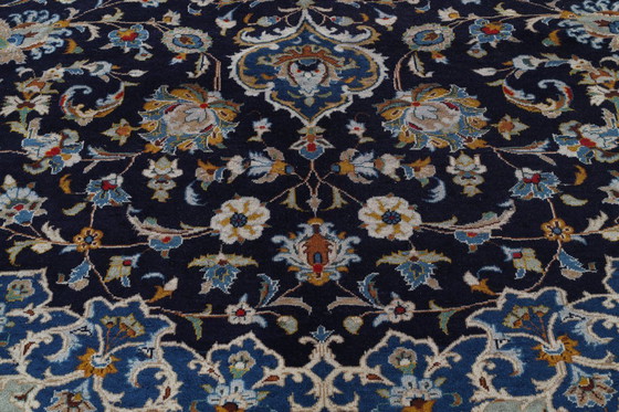 Image 1 of Alfombra persa Kashan 4,02 x 3,10 Alfombra oriental fina N.º 24626