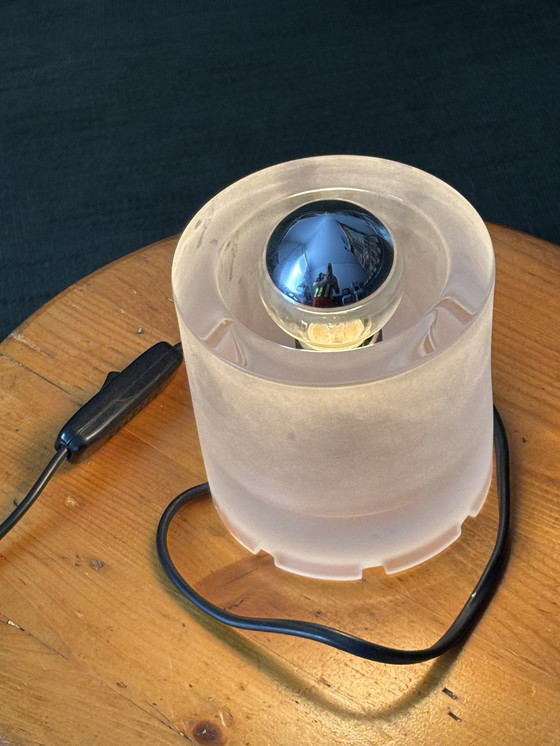 Image 1 of Nachtmann designer table lamp - satin crystal glass - 1980s/90s -.