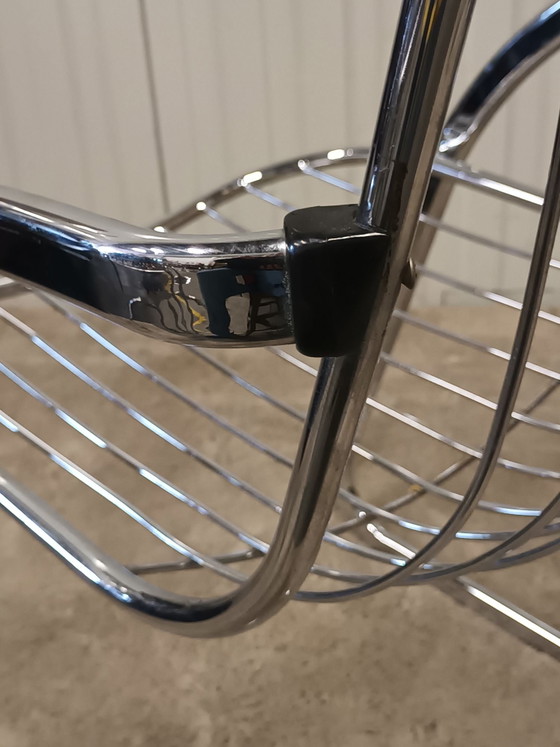 Beautiful Vintage Chrome Tubular Chairs (4x) | Italian Design, Dining chairs, Metal, Silver (photo 7 of 9)